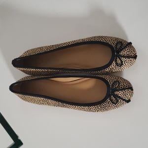 J. Crew Beige and Black Polka Dot Loafers